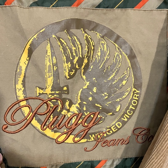 Plugg men’s corduroy blazer with elbow patches XL fully lined with retro fabric - Picture 10 of 13